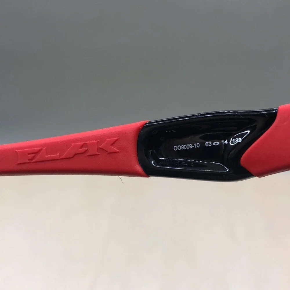 Oakley Flak OO9009-10 Sunglasses Wrap FRAMES ONLY Black Red Unisex.